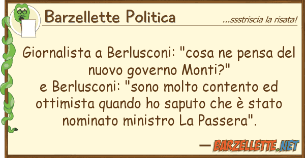 Barzellette Politica giornalista berlusconi: "cosa pensa