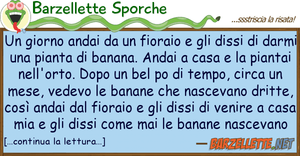Barzellette Sporche giorno andai fioraio diss