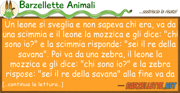 Barzellette Animali leone sveglia sapeva era