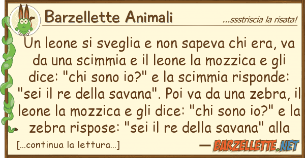 Barzellette Animali leone sveglia sapeva era