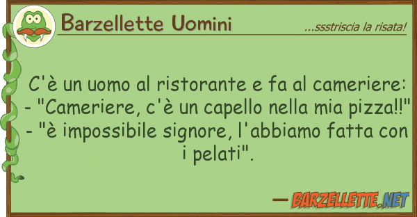 Barzellette Uomini c'è uomo ristorante fa camer