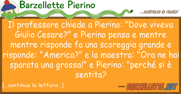Barzellette Pierino professore chiede pierino: "dove