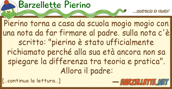 Barzellette Pierino pierino torna casa scuola mogio mog