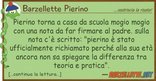 Barzellette Pierino pierino torna casa scuola mogio mog