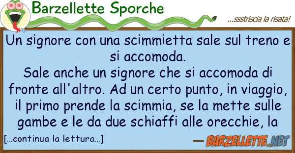 Barzellette Sporche signore scimmietta sale t