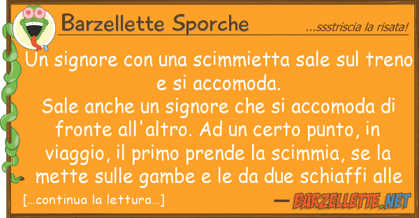 Barzellette Sporche signore scimmietta sale t