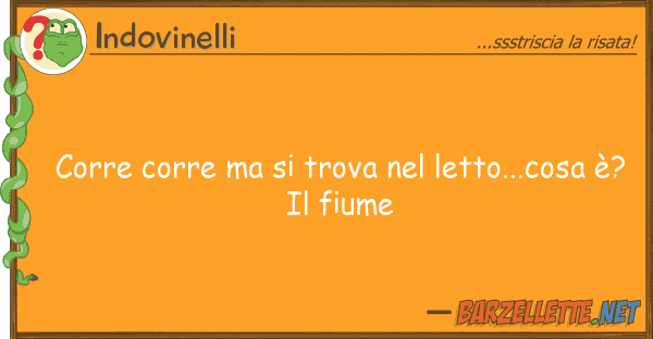 Indovinelli corre corre trova letto...cosa