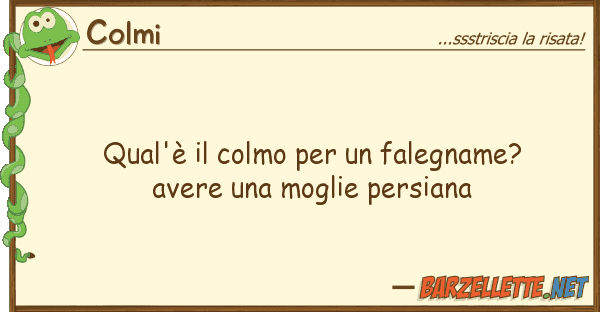 Colmi qual'è colmo falegname? avere