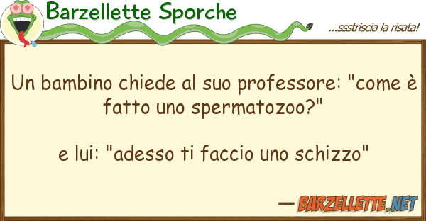 Barzellette Sporche bambino chiede professore: "co