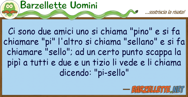 Barzellette Uomini sono due amici chiama "pino"