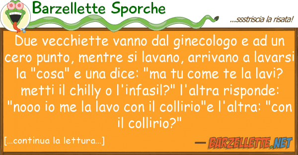 Barzellette Sporche due vecchiette vanno ginecologo