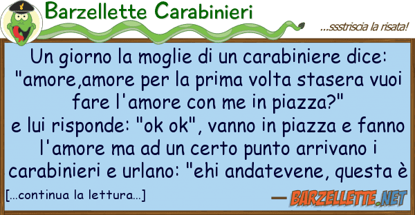 Barzellette Carabinieri giorno moglie carabiniere