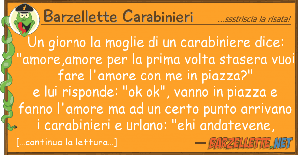 Barzellette Carabinieri giorno moglie carabiniere