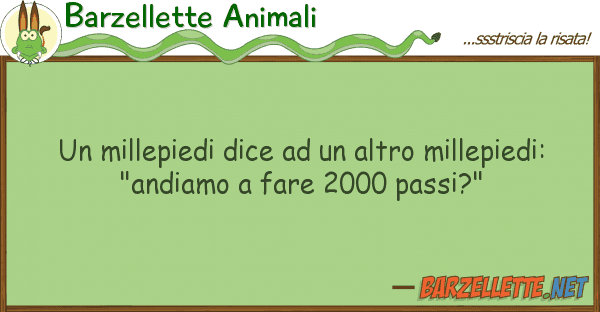 Barzellette Animali millepiedi dice altro millepied
