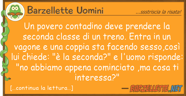 Barzellette Uomini povero contadino deve prendere sec