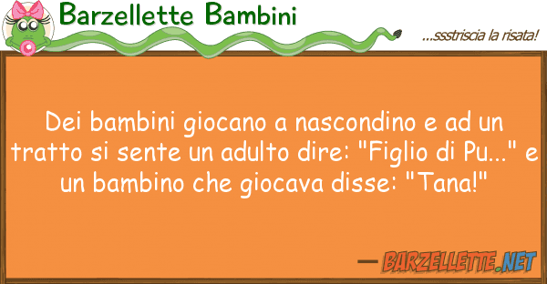 Barzellette Bambini bambini giocano nascondino