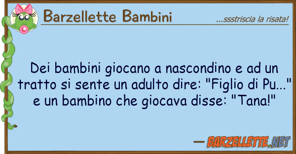 Barzellette Bambini bambini giocano nascondino