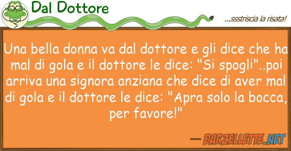 Dal Dottore bella donna va dottore dic