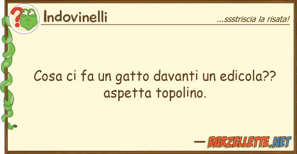 Indovinelli cosa fa gatto davanti edicola??