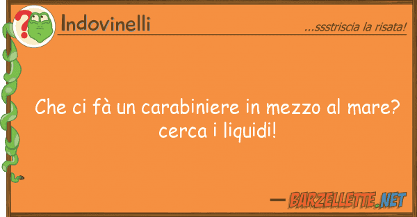 Indovinelli fà carabiniere mezzo