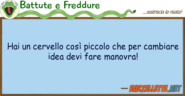 Battute e Freddure hai cervello così piccolo ca