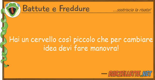 Battute e Freddure hai cervello così piccolo ca