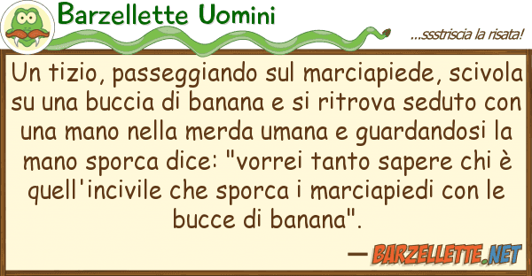 Barzellette Uomini tizio, passeggiando marciapiede,