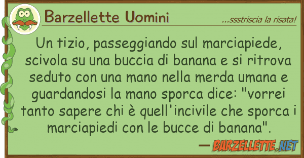 Barzellette Uomini tizio, passeggiando marciapiede,