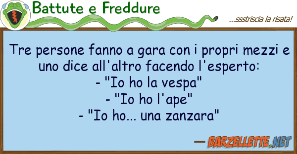 Battute e Freddure tre persone fanno gara propri me