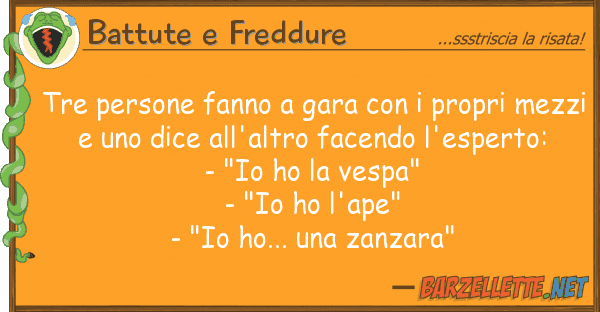 Battute e Freddure tre persone fanno gara propri me