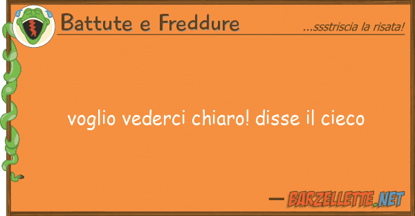 Battute e Freddure voglio vederci chiaro! disse cieco