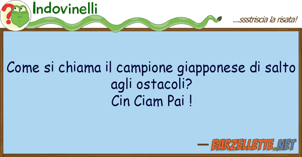 Indovinelli chiama campione giapponese