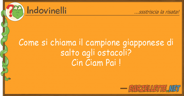 Indovinelli chiama campione giapponese