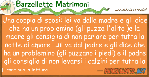 Barzellette Matrimoni coppia sposi: va madre