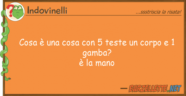 Indovinelli cosa è cosa 5 teste corpo