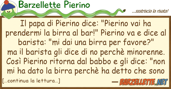 Barzellette Pierino papa pierino dice: "pierino vai ha