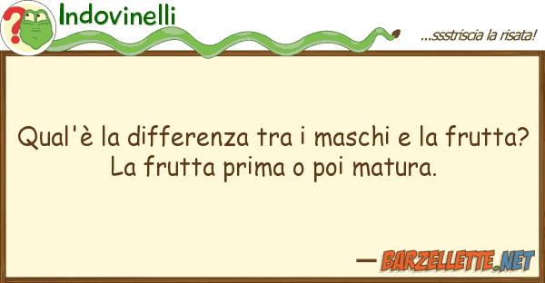 Indovinelli qual'è differenza maschi