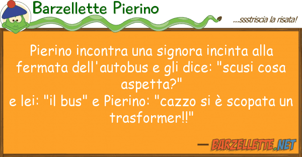 Barzellette Pierino pierino incontra signora incinta