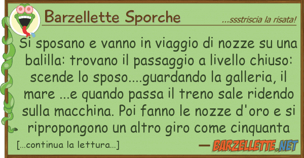 Barzellette Sporche sposano vanno viaggio nozze s