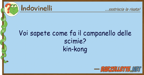 Indovinelli sapete fa campanello s