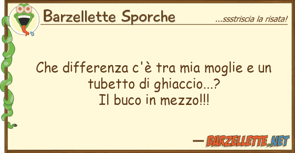 Barzellette Sporche differenza c'è moglie
