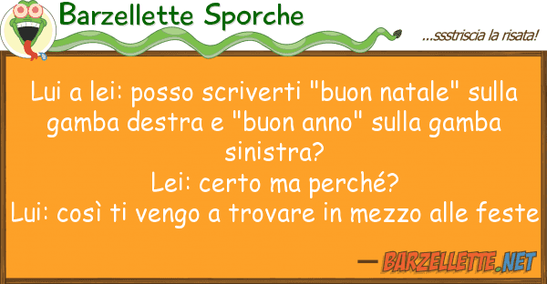 Barzellette Sporche lei: posso scriverti "buon natale"
