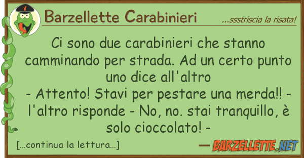 Barzellette Carabinieri sono due carabinieri stanno cammi