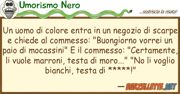 Umorismo Nero uomo colore entra negozio