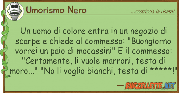 Umorismo Nero uomo colore entra negozio