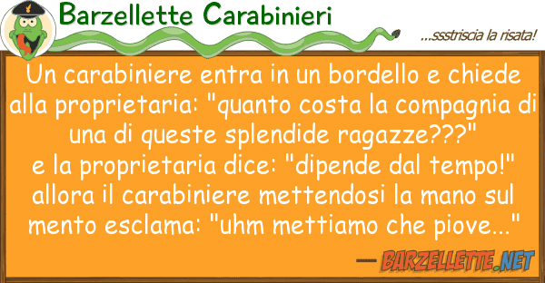 Barzellette Carabinieri carabiniere entra bordello ch