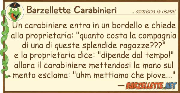 Barzellette Carabinieri carabiniere entra bordello ch