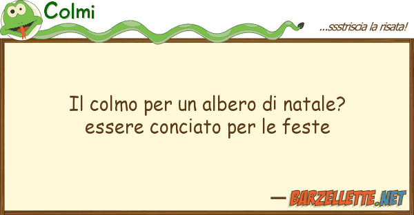 Colmi colmo albero natale? essere