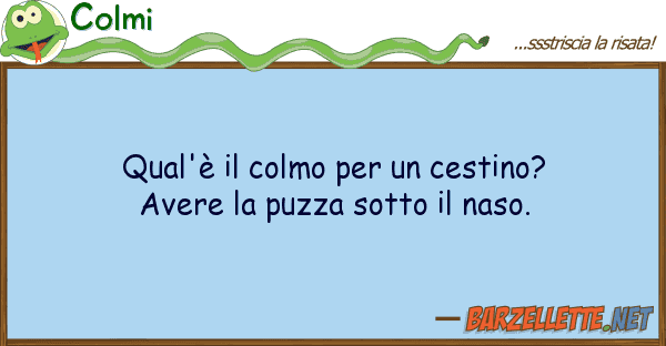 Colmi qual'è colmo cestino? avere