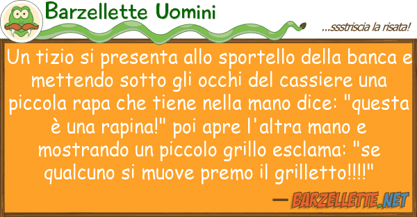 Barzellette Uomini tizio presenta sportello
